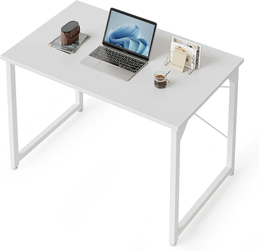 CubiCubi Computer Desk, 32 Inch Small Home Office Desk for Small Spaces, Modern Simple Style for Home, Office, Study, Writing, Modern White