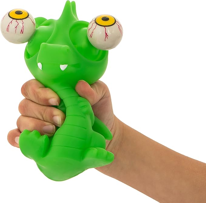 IPIDIPI TOYS Flippy Dragon Squishy Eye Popping - Squeeze Fidget Toy for Stress Relief - Sensory Play Anxiety Reducer - Ideal for Kids with ADHD and Autism - Perfect Dinosaur Gift for Boys and Girls