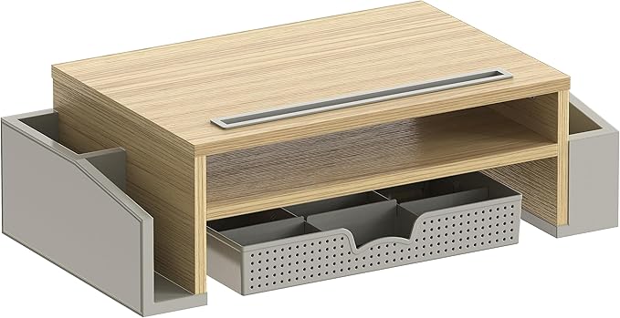 Simple Houseware Desk Monitor Stand Riser with Adjustable Organizer tray