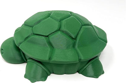 Munnygrubbbers - Mini Desktop Turtle Sand Box - 6 x 6 in - Stress Relief - includes Soft Moldable Play Sand and Mini Tool Accessories - Novelty Gift - Desktop Decor - Zen Garden - (Silver)