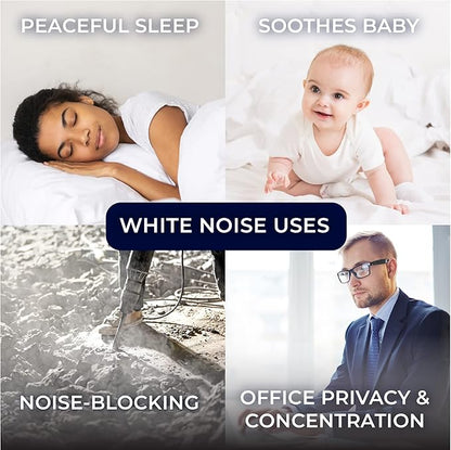 Yogasleep Dohm (White/Blue) | The Original White Noise Machine | Soothing Natural Sound from a Real Fan | Noise Cancelling | Sleep Therapy, Office Privacy, Travel | For Adults & Baby | 101 Night Trial