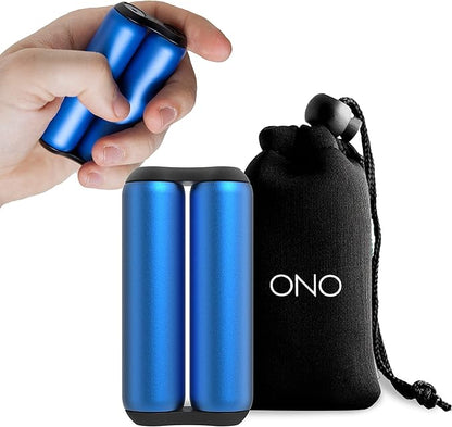 ONO Roller - Handheld Fidget Toy for Adults | Help Relieve Stress, Anxiety, Tension | Promotes Focus, Clarity | Compact, Portable Design (Full Size/Aluminum, Sapphire)