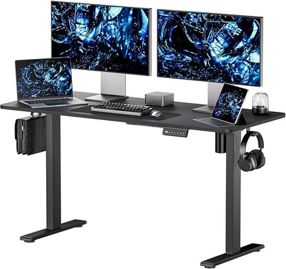 Electric Standing Desk - Adjustable Height with Memory Preset, 55 x 24 Inches Ergonomic Design Stand Up Home Office Standing Desk