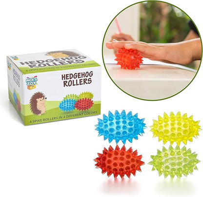 Spiky Balls Stim Toy 4 Pcs Set, Picking Desk Fidgets for Kids & Adults, ADHD Autism, Sensory Fidget Toys for School, Stress Relief and Boost Focus