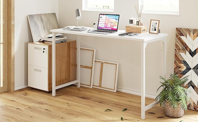 CubiCubi Computer Desk, 32 Inch Small Home Office Desk for Small Spaces, Modern Simple Style for Home, Office, Study, Writing, Modern White