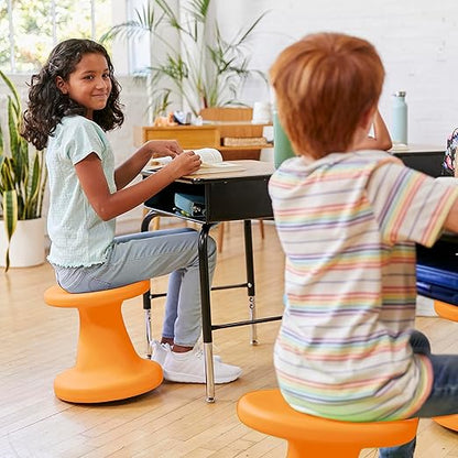 ECR4Kids Twist Wobble Stool, 14in Seat Height, Active Seating, Orange