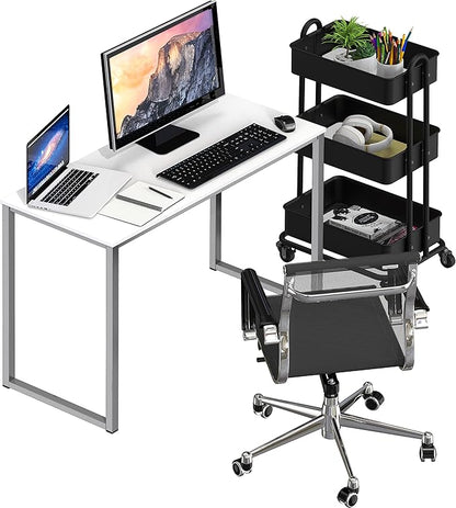 SHW Home Office 32-Inch Computer Desk, White