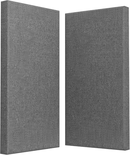 UMIACOUSTICS 2 PCS Acoustic Panel, 47.2" x 23.6" Fiberglass Sound Proof Wall Panels, Sound Absorbing Panels for Studios, Office, Home Theater. Charcoal Grey