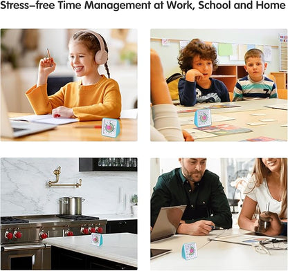 Visual Timer with Protective Case, 60-Minute Countdown Timer for Kids Autism ADHD Classroom Home Office, Countdown Clock for Teaching Work Meeting, Pomodoro Timer for Time Management, Colorful