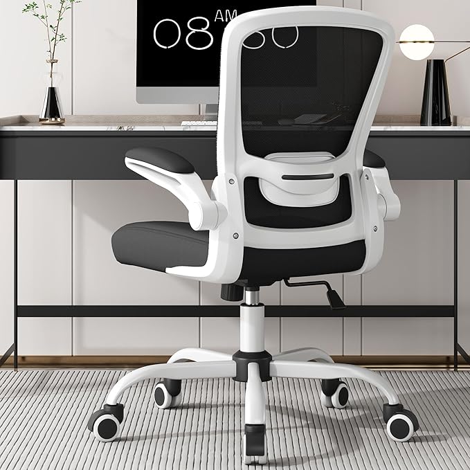 Office Chair, Ergonomic Desk Chair with Adjustable Lumbar Support, High Back Mesh Computer Chair with Flip-up Armrests-BIFMA Passed Task Chairs, Executive Chair for Home Office