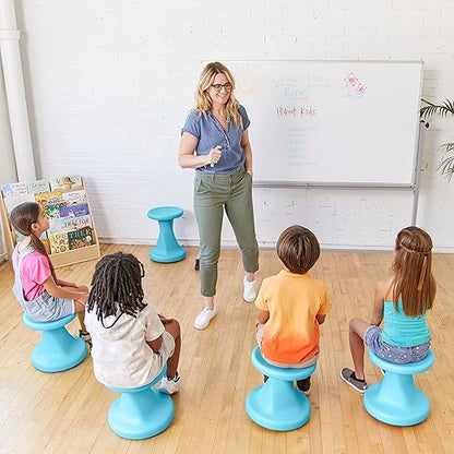 ECR4Kids Twist Wobble Stool, 14in Seat Height, Active Seating, Cyan