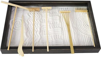 Zen Rake Mini Zen Garden Rakes,Meditation Sand Zen Garden Tools, DIY Rock Zen Garden Kit Sets, Fidget Toy, Zen Garden Accessory,Father's Gift,Man's Gifts,Mother's Gifts (Rake Sets)