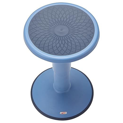 ECR4Kids SitWell Wobble Stool, Adjustable Height, Active Seating, Powder Blue