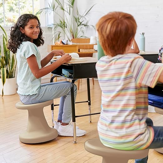 ECR4Kids Twist Wobble Stool, 14in Seat Height, Active Seating, Sand