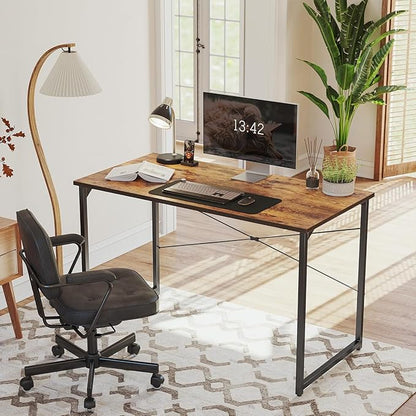 Cubiker Computer Desk, 32 Inch Small Home Office Desk for Small Spaces, Modern Simple Style for Home, Rustic Brown