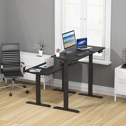 SHW Memory Preset Electric Height Adjustable Standing Desk, 48 x 24 Inches, Black