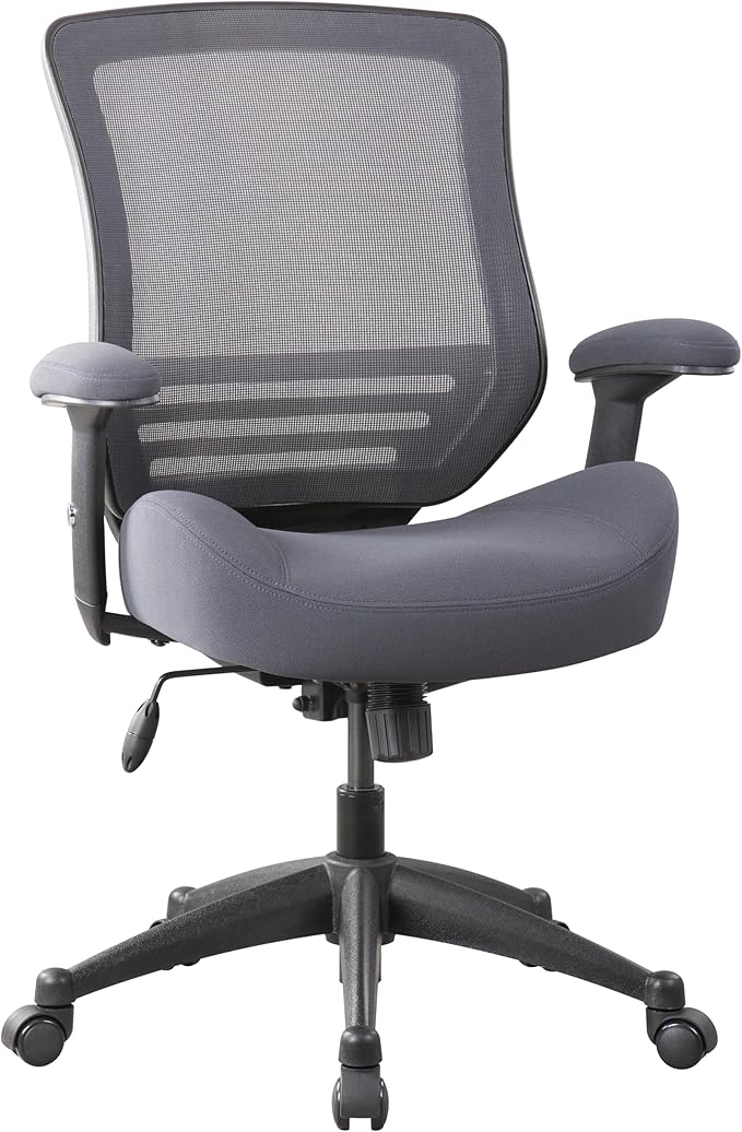 BOLISS 400lbs Ergonomic Office Chair, Home Desk Chair, Adjustable Arms, Super Soft Wide Cushion Big Mesh Chairs (Dark Grey