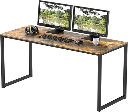 SHW Home Office 48-Inch Computer Desk, 24" Deep, Rustic Brown