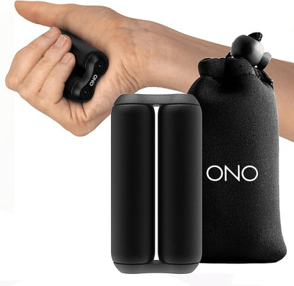 ONO Roller - Handheld Fidget Toy for Adults | Help Relieve Stress, Anxiety, Tension | Promotes Focus, Clarity | Compact, Portable Design (Junior Size/Aluminum, Black)