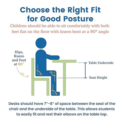 ECR4Kids Twist Wobble Stool, 14in Seat Height, Active Seating, Blue