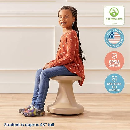 ECR4Kids Twist Wobble Stool, 14in Seat Height, Active Seating, Sand