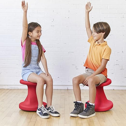 ECR4Kids Twist Wobble Stool, 14in Seat Height, Active Seating, Red