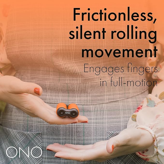 ONO Roller - Handheld Fidget Toy for Adults | Help Relieve Stress, Anxiety, Tension | Promotes Focus, Clarity | Compact, Portable Design (Junior Size/ABS Plastic, Orange)