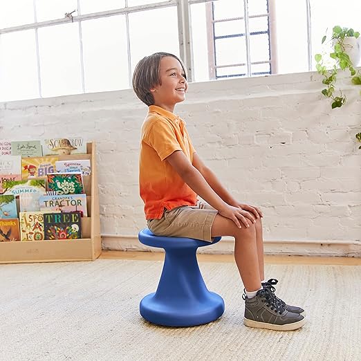 ECR4Kids Twist Wobble Stool, 14in Seat Height, Active Seating, Navy