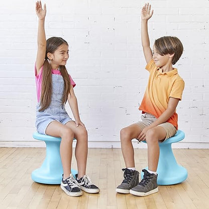 ECR4Kids Twist Wobble Stool, 14in Seat Height, Active Seating, Cyan