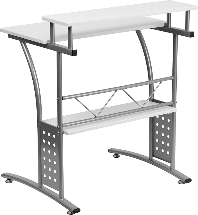 Flash Furniture Clifton White Computer Desk 28 Inch