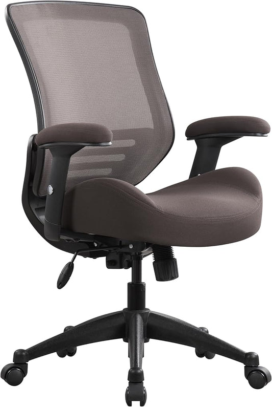 BOLISS 400lbs Ergonomic Office Chair, Home Desk Chair, Adjustable Arms, Super Soft Wide Cushion Big Mesh Chairs (Brown