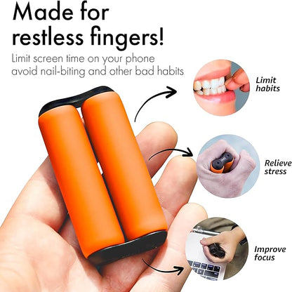 ONO Roller - Handheld Fidget Toy for Adults | Help Relieve Stress, Anxiety, Tension | Promotes Focus, Clarity | Compact, Portable Design (Junior Size/ABS Plastic, Orange)