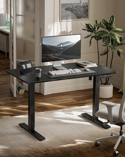 Marsail Electric Standing Desk, Adjustable Height Stand up Desk, 55 x 24 Inches Sit Stand Home Office Desk, Computer Desk, Black