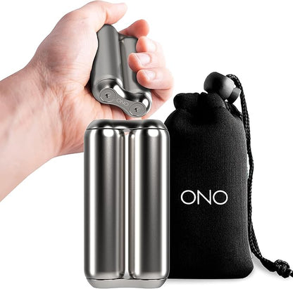 ONO Roller - Handheld Fidget Toy for Adults | Help Relieve Stress, Anxiety, Tension | Promotes Focus, Clarity | Compact, Portable Design (Full Size/Stainless Steel, Steel)