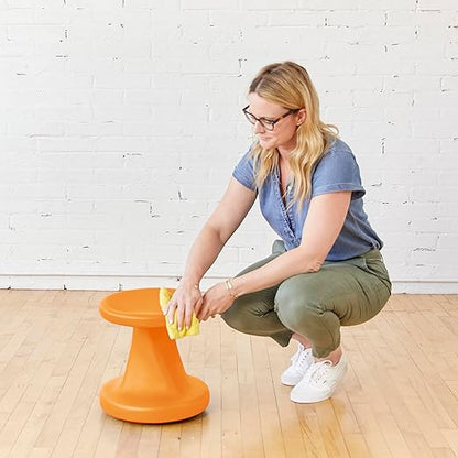 ECR4Kids Twist Wobble Stool, 14in Seat Height, Active Seating, Orange