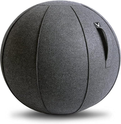 Vivora Luno Premium Ergonomic Sitting Ball Chair, Felt, Standard Size (22 to 24 inches), for Home Offices, Balance Training, Yoga Ball, Posture Improvement