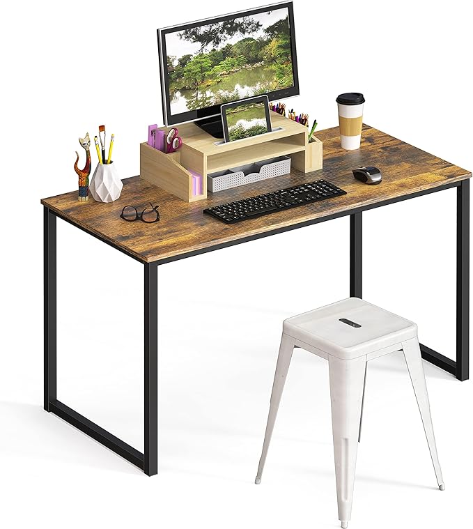 SHW Home Office 40-Inch Computer Desk, Rustic Brown