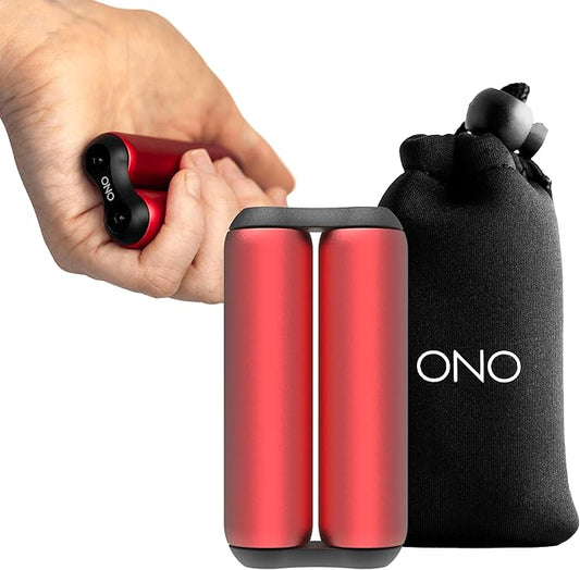 ONO Roller - Handheld Fidget Toy for Adults | Help Relieve Stress, Anxiety, Tension | Promotes Focus, Clarity | Compact, Portable Design (Junior Size/Aluminum, Red)