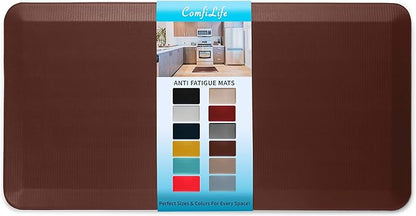 ComfiLife Anti Fatigue Floor Mat – 3/4 Inch Thick Perfect Kitchen Mat, Standing Desk Mat – Comfort at Home, Office, Garage – Durable – Stain Resistant – Non-Slip Bottom (20" x 39", Brown)