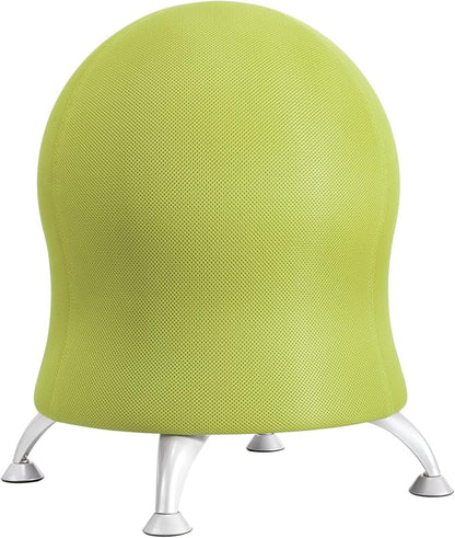 Safco Zenergy Ball Chair, Active Seating, Anti-Burst, Inflatable Chair for Home Office and Classroom, Green Mesh