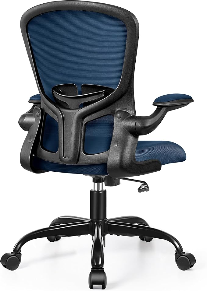 FelixKing Office Chair, Ergonomic Desk Chairs with Wheels Home Mesh Chair Adjustable Lumbar Support and Height, Ergo Chair for Working Gaming Use (Navy Blue)