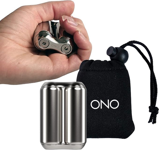 ONO Roller - Handheld Fidget Toy for Adults | Help Relieve Stress, Anxiety, Tension | Promotes Focus, Clarity | Compact, Portable Design (Mini Size/Stainless Steel, Steel)