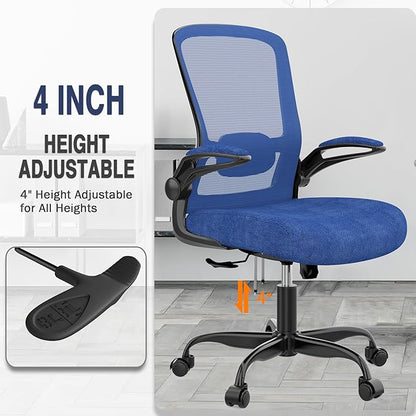 Office Chair, Ergonomic Desk Chair with Adjustable Lumbar Support, High Back Mesh Computer Chair with Flip-up Armrests-BIFMA Passed Task Chairs, Executive Chair for Home Office