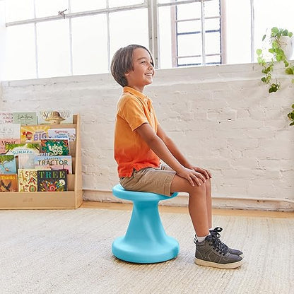 ECR4Kids Twist Wobble Stool, 14in Seat Height, Active Seating, Cyan