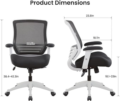 BOLISS 400lbs Ergonomic Office Chair, Home Desk Chair, Adjustable Arms, Super Soft Wide Cushion Big Mesh Chairs (Black)