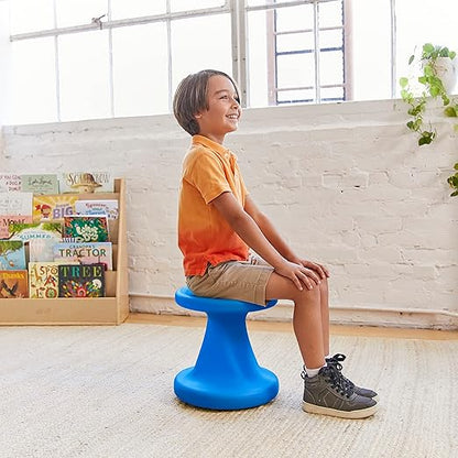 ECR4Kids Twist Wobble Stool, 14in Seat Height, Active Seating, Blue