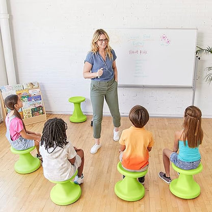 ECR4Kids Twist Wobble Stool, 14in Seat Height, Active Seating, Lime Green