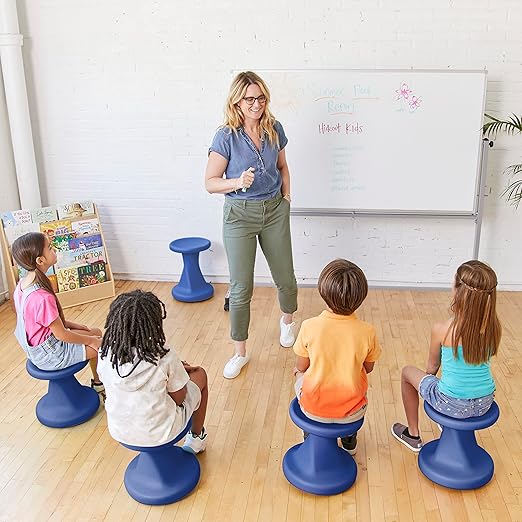 ECR4Kids Twist Wobble Stool, 14in Seat Height, Active Seating, Navy