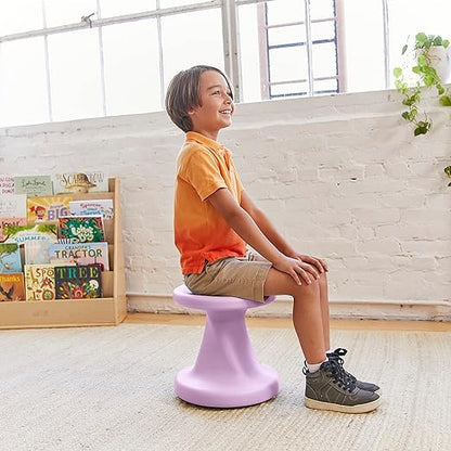 ECR4Kids Twist Wobble Stool, 14in Seat Height, Active Seating, Light Purple