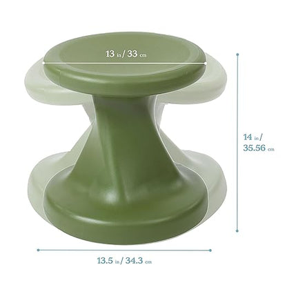 ECR4Kids Twist Wobble Stool, 14in Seat Height, Active Seating, Hunter Green